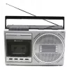 Nešiojamasis kasetinis grotuvas Soundmaster RR20SI — FM/MW/SW radijas, 3 W RMS, 3,5 mm ausinės, juoda/sidabrinė
