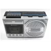Nešiojamasis kasetinis grotuvas Soundmaster RR20SI — FM/MW/SW radijas, 3 W RMS, 3,5 mm ausinės, juoda/sidabrinė