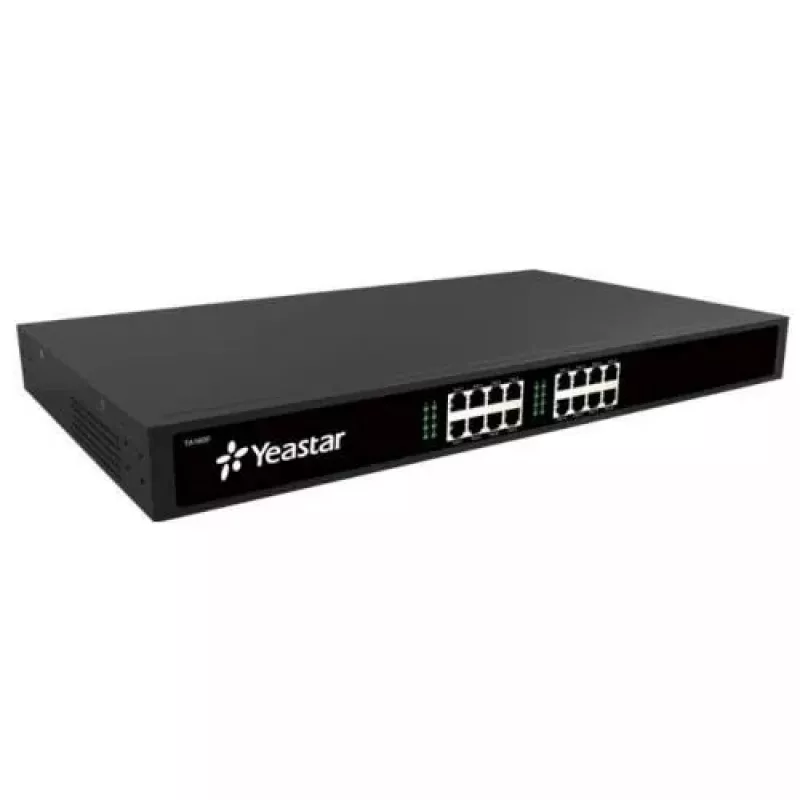 Yeastar TA1600 tinklų sietuvas / valdiklis 10 100 Mbit/s Juoda Stovo montavimas 1U