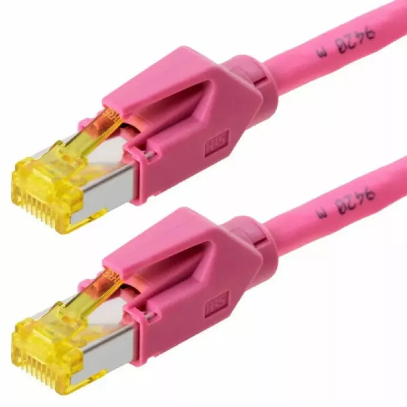 Tinklo kabelis Helos 120085 Magenta 2m Cat6a S/FTP