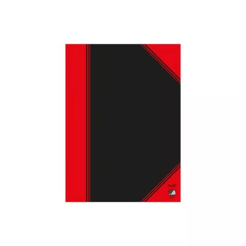 Rašomasis bloknotas Bantex 100302813 — A5, 96 lapai, linijinis, 70 g/m², kietviršis, juoda/raudona
