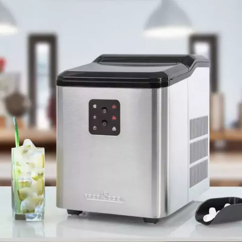 Ledo kubelių gamintojas „ProfiCook PC-EWB 1253“ — 12 kg/24h, 1,5 l bakelis, 2 kubelių dydžiai, 120 W, juoda/pilka