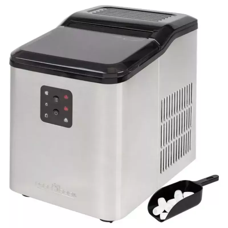Ledo kubelių gamintojas „ProfiCook PC-EWB 1253“ — 12 kg/24h, 1,5 l bakelis, 2 kubelių dydžiai, 120 W, juoda/pilka