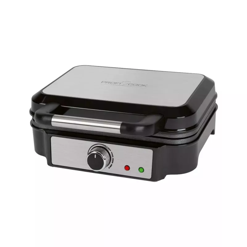 Vaflių keptuvė ProfiCook PC-WA 1240 2 vafliai 1000 W juoda nerūdijantis plienas