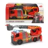 Gaisrinis automobilis Dickie Toys Scania sukamoji kopėčia juoda pilka raudona