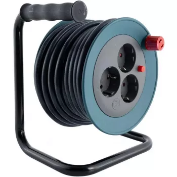 REV kabelinė ritė mini 3 lizdai 10 m petrolinė / juoda modelis 0010042100