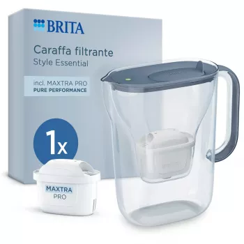 Vandens filtro ąsotis Brita Style Essential 2,4 L akmens spalva permatomas