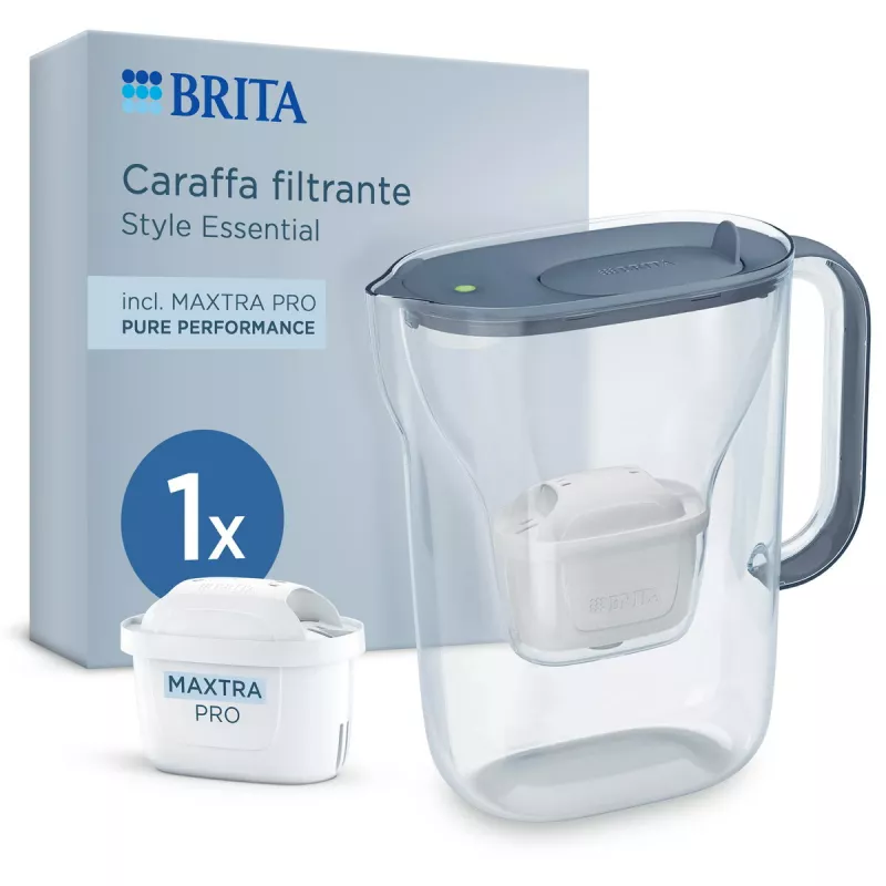 Vandens filtro ąsotis Brita Style Essential 2,4 L akmens spalva permatomas