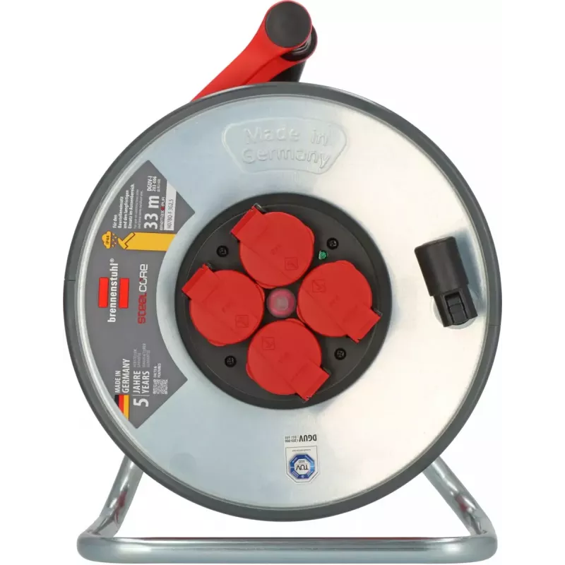 Power Strip Brennenstuhl SC 3210 4 AC outlets 3000 W Juoda Raudona Sidabrinė