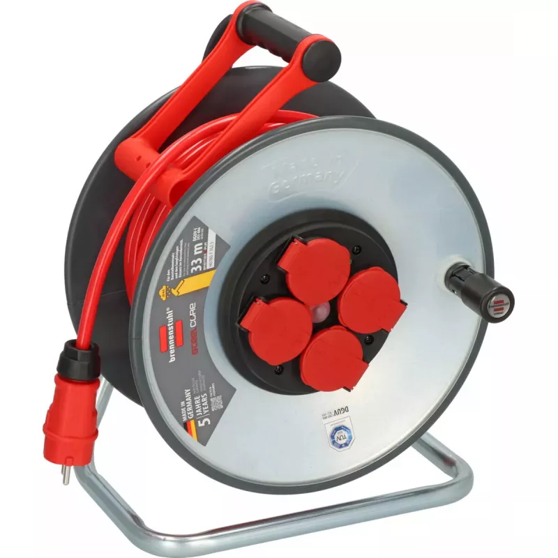 Power Strip Brennenstuhl SC 3210 4 AC outlets 3000 W Juoda Raudona Sidabrinė
