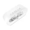 Skaitmeninis žadintuvas Mebus 25808 Oval White Blue backlight baterija AAA