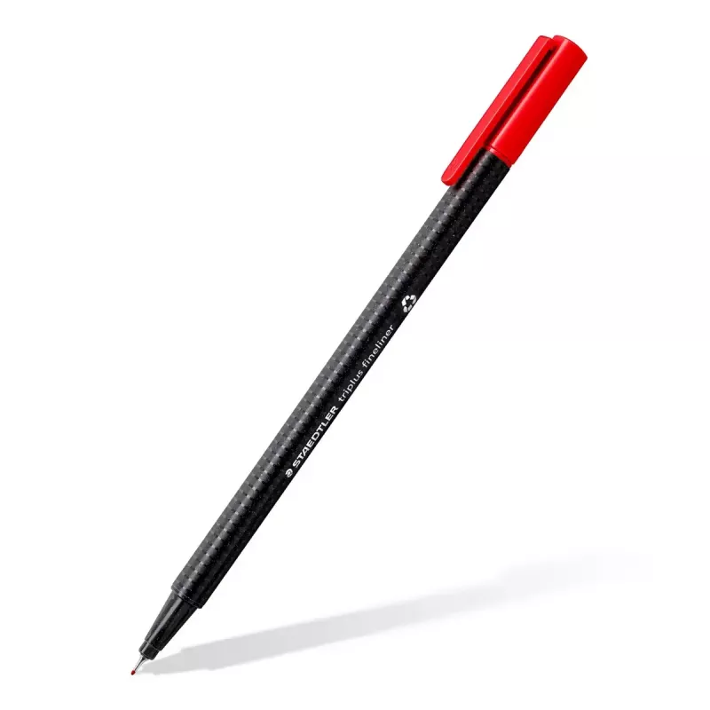 Fineliner Staedtler 334-S BK4 Ultra Fine Juoda Blue Green Red 4 vnt.