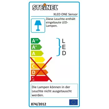 LED sieninis šviestuvas STEINEL XLED ONE 23,5 W šiltai baltas su PIR jutikliu