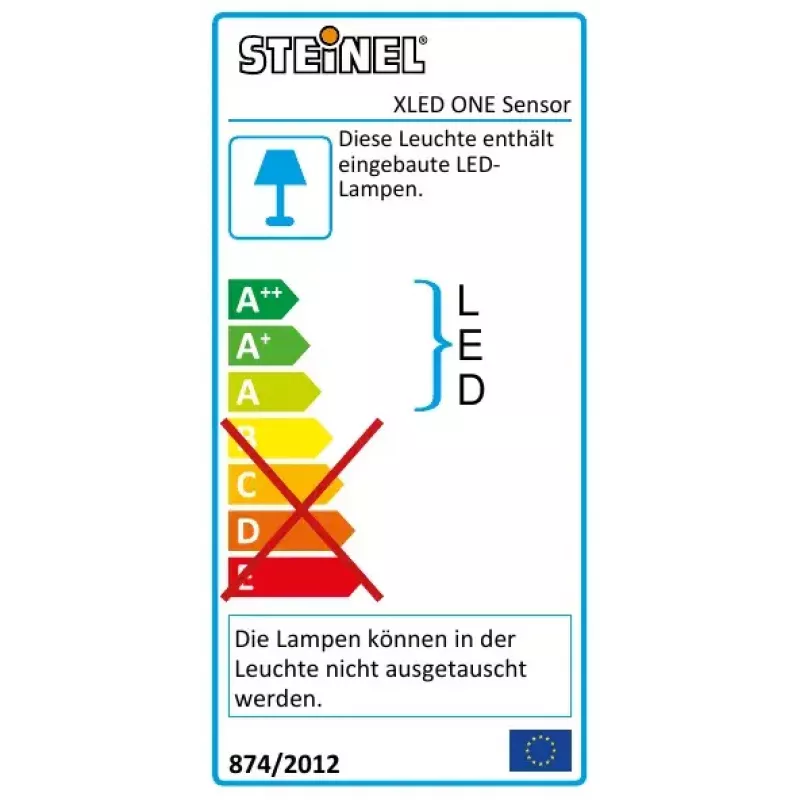 LED sieninis šviestuvas STEINEL XLED ONE 23,5 W šiltai baltas su PIR jutikliu