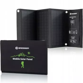Saulės baterija Bresser 3810030 21W USB – nešiojamas 21 W saulės įkroviklis su USB išvestimi