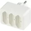 Elektrinis trigubas kištukas REV modelis 512730777, baltas