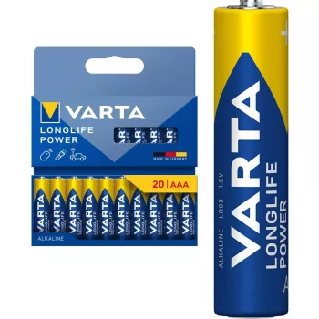 Alkaline baterija Varta Longlife Power Micro AAA LR03 1.5V (viena pakuotė)