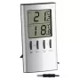 Elektroninis aplinkos termometras TFA-Dostmann 30.1027, skirtas naudoti patalpoje, sidabrinis, °C