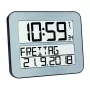Skaitmeninis žadintuvas TFA 60.4512.54 — stačiakampis sidabrinis, baterija AA, plastikinis korpusas, 30×212×258 mm