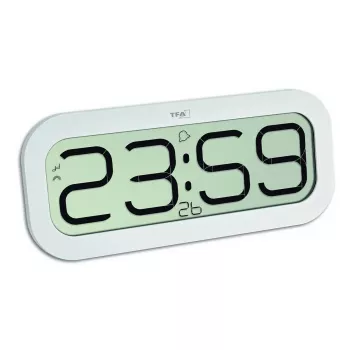 Skaitmeninis laikrodis TFA-Dostmann 60.4514 Ovalus Baltas LCD 321mm