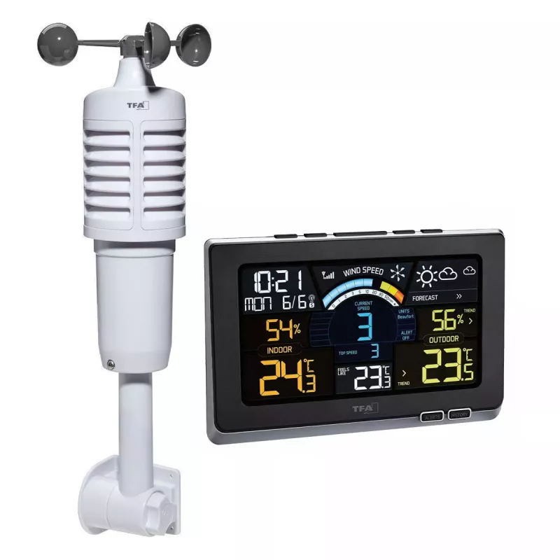 Anemometras TFA-Dostmann Spring Breeze juodas