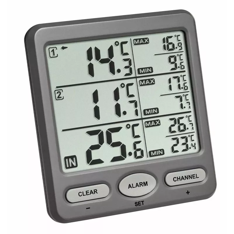 TFA-Dostmann 30.3062 Belaidis termometras vidaus/lauko temperatūrai matuoti, pastatomas