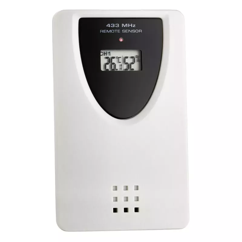 TFA Dostmann Sky Juoda LCD belaidis orų stotelė su baterijomis (vidaus / lauko, 0,433 GHz, AAA)