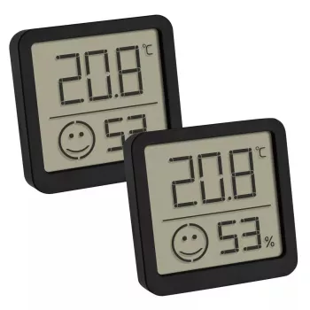 Elektroninis aplinkos termometras TFA-Dostmann 30.5053.01.02 vidaus Juodas
