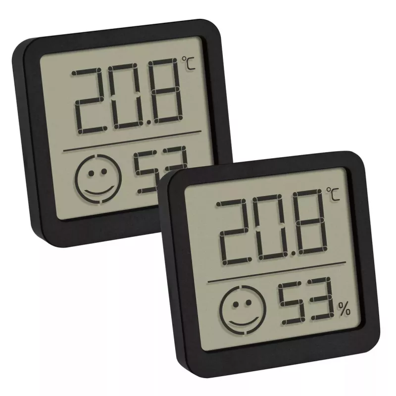 Elektroninis aplinkos termometras TFA-Dostmann 30.5053.01.02 vidaus Juodas