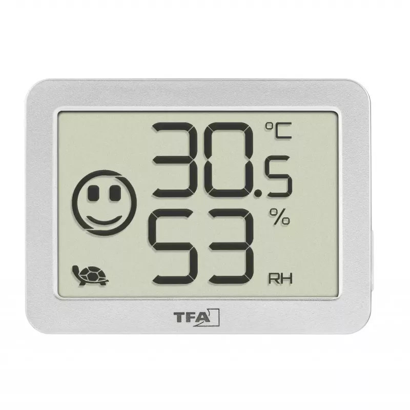Vidaus temperatūros ir drėgmės jutiklis TFA-Dostmann 30.5055.02 belaidis, pastatomas