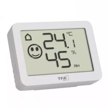 Vidaus temperatūros ir drėgmės jutiklis TFA-Dostmann 30.5055.02 belaidis, pastatomas