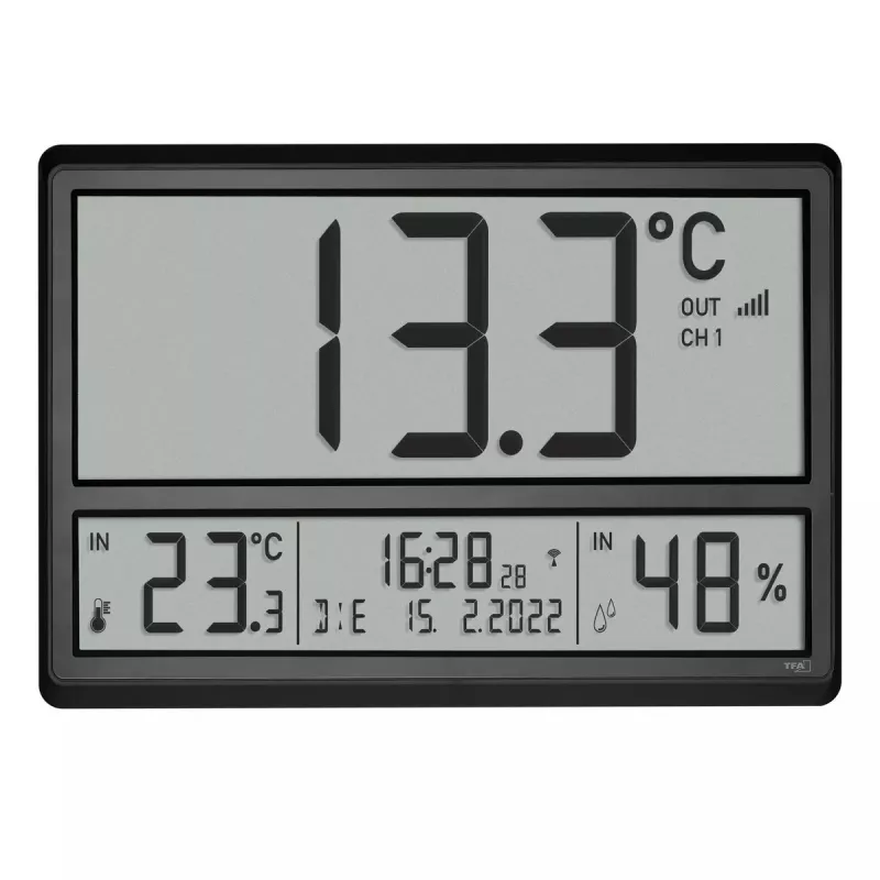 Skaitmeninis žadintuvas TFA-Dostmann 60.4523.01 juodas LCD