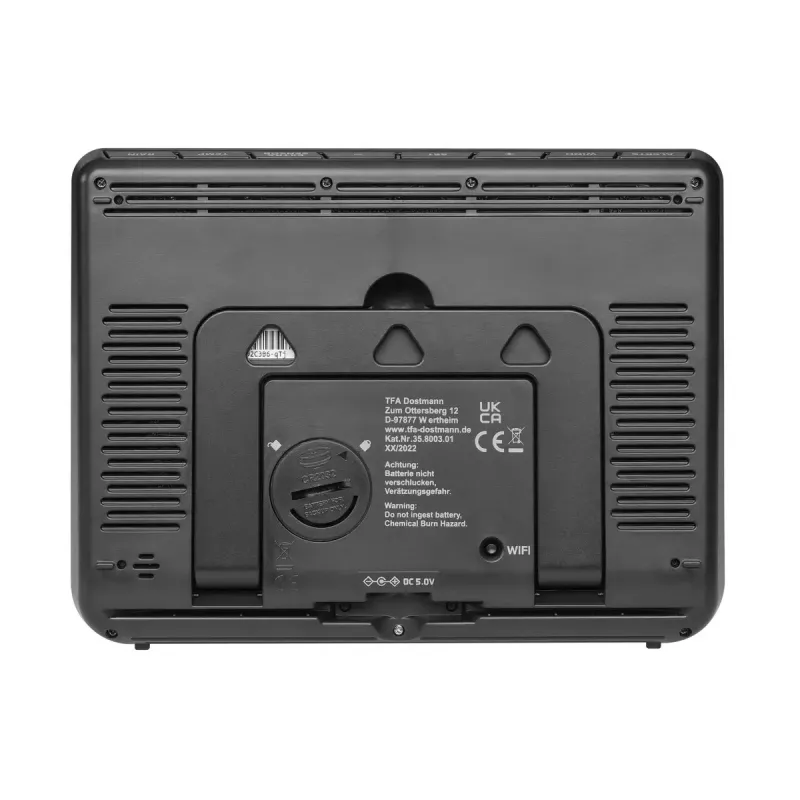 TFA-Dostmann View Pro Juoda DC / Baterijų Wi-Fi anemometras, termometras, higrometras, barometras