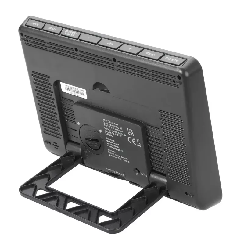 TFA-Dostmann View Pro Juoda DC / Baterijų Wi-Fi anemometras, termometras, higrometras, barometras