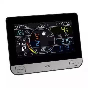 TFA-Dostmann View Pro Juoda DC / Baterijų Wi-Fi anemometras, termometras, higrometras, barometras
