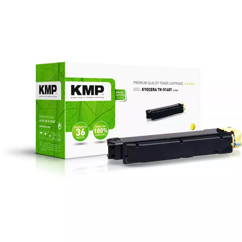 KMP dažų kasetė Kyocera TK-5140 5000 puslapių Geltona