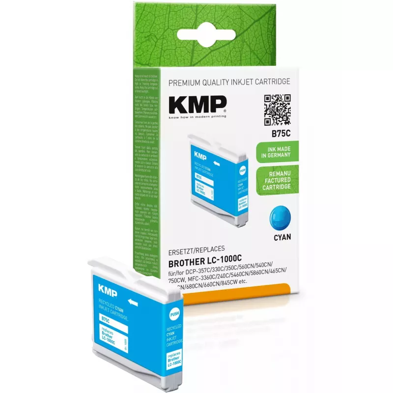 KMP Brother LC-1000C LC51C žalsvai mėlyna kasetė