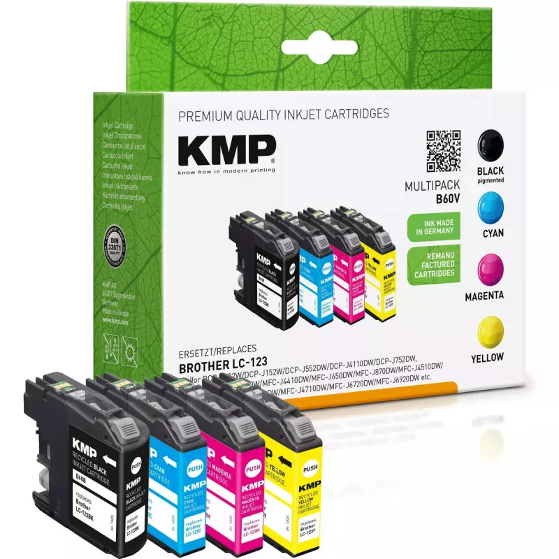 Kasetė KMP Brother LC-123 VALBPDR Multipack 4x 600 S B60V