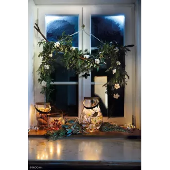 Stalinė lempa Krinner LUMIX Deco Glass Basic LED Skaidri Bambukas Stiklas