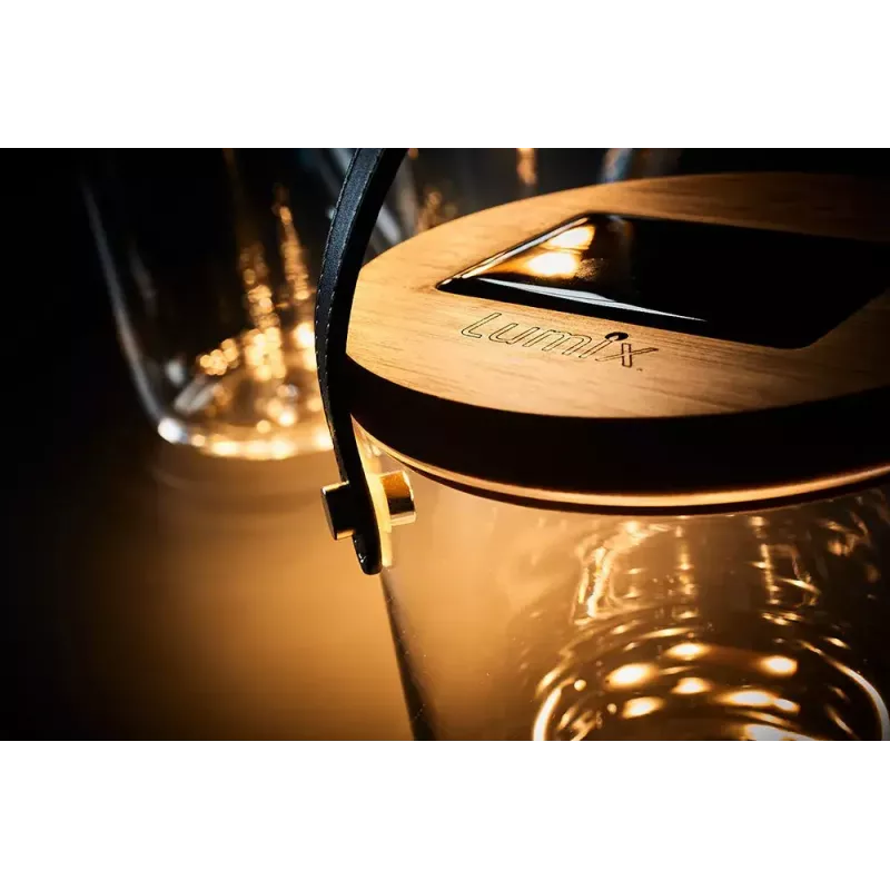 Stalinė lempa Krinner LUMIX Deco Glass Basic LED Skaidri Bambukas Stiklas
