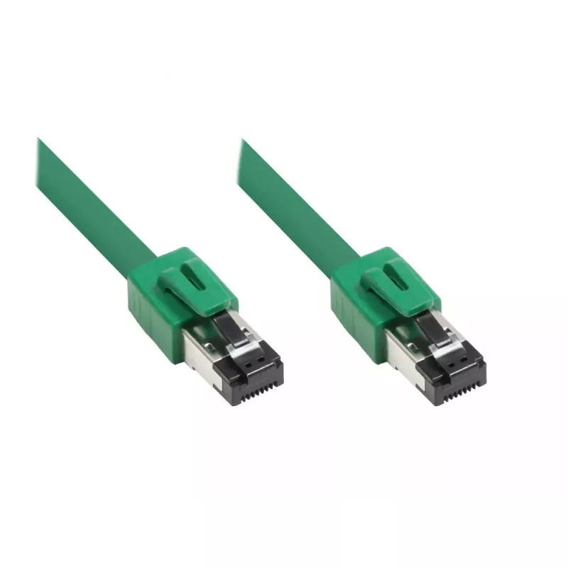 Tinklo kabelis Alcasa 8080-075G žalias 7,5 m Cat8.1 S/FTP