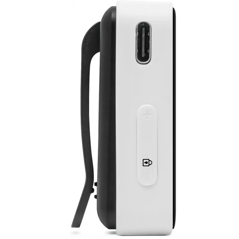Nešiojamasis radijo imtuvas TECHNISAT DIGITRADIO mobil 2 — DAB+ / FM, OLED 0,91 colio, 3,5 mm, USB-C, ličio jonų 500 mAh, juoda / balta