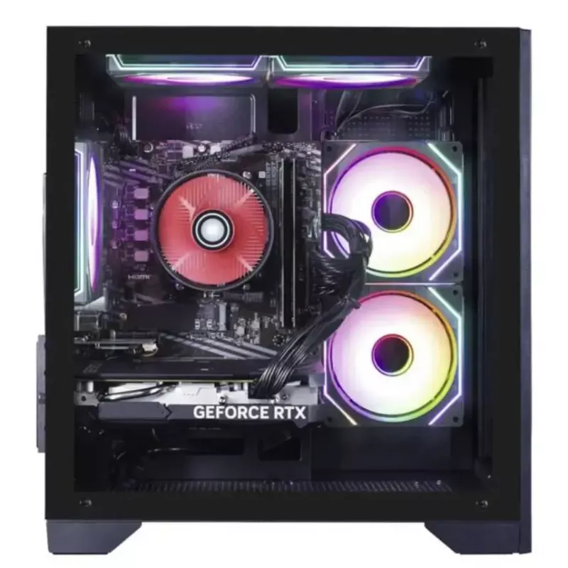 PC darbo stotis Hyrican PCK07796 — AMD Ryzen 7 5700X, 16 GB DDR4, 1 TB SSD, NVIDIA GeForce RTX 5060 Ti, Windows 11 Home, juoda