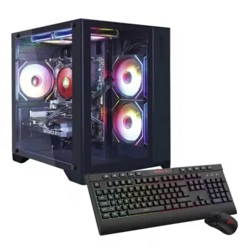 PC darbo stotis Hyrican PCK07796 — AMD Ryzen 7 5700X, 16 GB DDR4, 1 TB SSD, NVIDIA GeForce RTX 5060 Ti, Windows 11 Home, juoda
