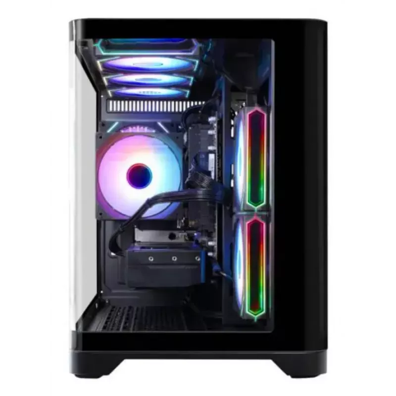 Kompiuterinė darbo stotis Hyrican PCK07804 — AMD Ryzen 7 5700X, 16 GB DDR4, 1 TB SSD, NVIDIA GeForce RTX 5070, Windows 11 Home, 750 W, juoda