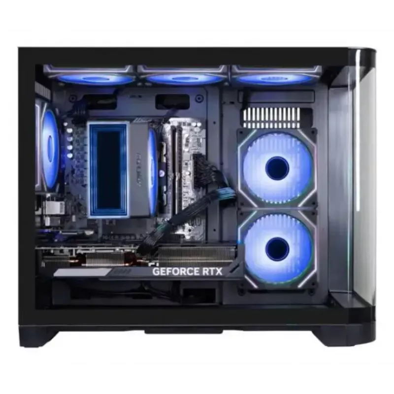 Kompiuterinė darbo stotis Hyrican PCK07804 — AMD Ryzen 7 5700X, 16 GB DDR4, 1 TB SSD, NVIDIA GeForce RTX 5070, Windows 11 Home, 750 W, juoda
