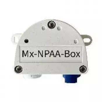 Tinklo jungčių dėžutė MOBOTIX Mx-F-NPAA, pilka, vientisas lauko korpusas, skirtas PoE+ adapteriams / injektoriams