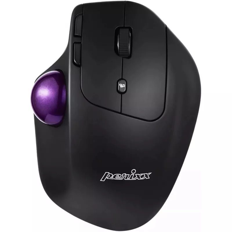 Perixx rutulinis pelė PERIMICE-720 — belaidis 2,4 GHz ir Bluetooth, ergonomiškas dizainas