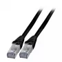 Tinklo kabelis EFB Elektronik K5538SW.2 RJ-45 Cat6a 2m Juodas