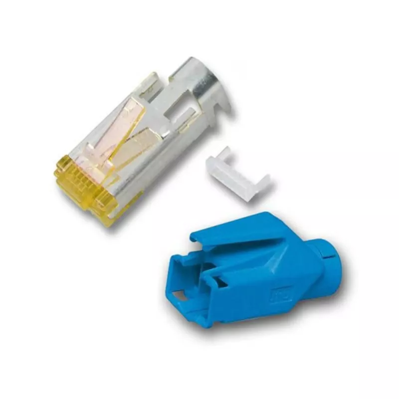RJ-45 laido jungtis (vyriška) Hirose H7642.7-100, mėlyna, 100 vnt. pakuotė